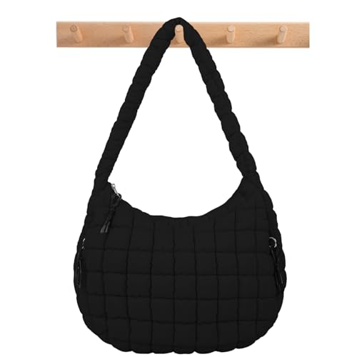No Boundaries Women's Oversized Quilted Hobo Bag