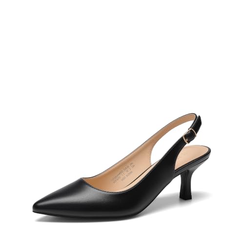 No Boundaries Women's Kitten Heel Slingbacks