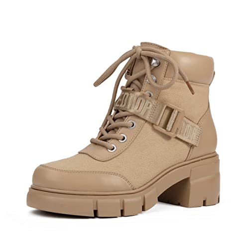 No Boundaries Women's Lug Sole Wide Combat Boots